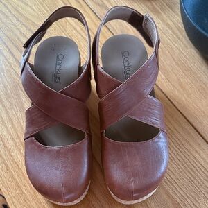Corkys Women's Brown Leather Wedges